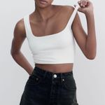 ZARA Frayed High Rise Denim Black Shorts Photo 0