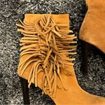 Predictions 🌺 VINTAGE TAN SUEDE FRINGE ANKLE BOOT SIZE 5.5🌺 Photo 2