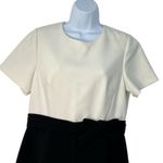 Kate Spade Ivory Black Colorblock Bow Fit and Flare Dress Size 6 Preppy Classic Photo 2