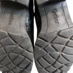 Gabor Plaid Black/Gray Metallic Combat Ankle Boots, UK 6/US 8.5 Black Photo 12