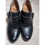 Sofft Size 8.5 M NELL Black Leather Ankle Boots Women Shoes Buckle Zipper Heels Photo 1