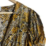 Gilner Farrar Jade Viper Snakeskin Print Puff Sleeve Jumpsuit Size XL Brown Photo 7