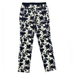 Tory Burch Dayton Floral Flocked Velveteen Straight Leg Pants Photo 1