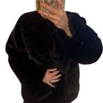 Lulus faux fur dress coat like new Black Size L Photo 0