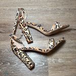Lulus  Taylor Brown Leopard Print‎ Suede Ankle Strap Heels Size 7.5 Photo 2