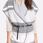 Hinge GrayWide Stripes and Draped Collar Kimono Jacket Photo 0
