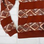 Rank 45 Summit Aztec Hoodie Women's XS Black Pullover Sweatshirt Western Hoodie Brown Photo 2