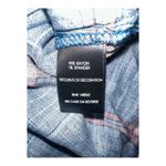 Torrid Blue/Pink Twill Plaid Crochet Inset Top, Womens Size 1 (1x) Photo 7