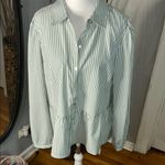 Zac and Rachel  Mint and White Striped Shirt Photo 0