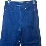 Susan Graver  Dark Wash High Rise Non Distressed Wide Leg Crop Sz 6 #753 Photo 2
