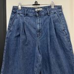 Madewell Pleated Wide Leg Jeans Size 10 Baggy Medium Wash Photo 1