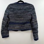Diane Von Furstenberg  DVF Alberta Woven Tweed Jacket Blazer size 6 NWT Navy Photo 5