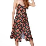 Revolve NWT LPA Dress Black Floral Slip Midi Rose Garden Boho A Line Open Back XS Photo 0