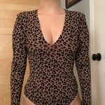ASTR Lulus plunge Deep V leopard animal print bodysuit Photo 1