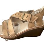 Merrell Sirah Lattice Wedge Sandal Prairie Brown Leather Walking Shoes Size 9 Photo 3