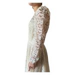 Vintage Cachet by Bari Protas Cream Lace long sleeve circle skirt dress size S Photo 7