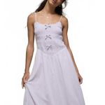 American Eagle AE 100% Cotton Bella Bow Midi Dress Lavender NWT XXL Photo 1