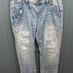 BCBGMAXAZRIA Distressed Boyfriend Jeans Light Wash Women's Size 29 Photo 0