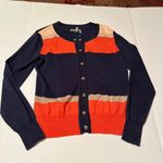 G.H. Bass & Co. colorblock striped cardigan Womens Size Medium NEW Blue Photo 11