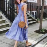 Free People  Chambray‎ Butterflies Midi Maxi Dress Sz XS Photo 1