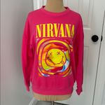 Nirvana Pink Smiley Face Sweatshirt Size M Photo 3