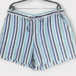 Liz Claiborne Blue Striped Linen Shorts NWOT Size XXL Preppy Striped Shorts Photo 0