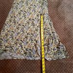 Hollister Floral Side Slit Midi Yellow Green Dress SZ S Feminine Fairycore Girly Photo 6