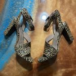 Madewell New  Tonia Calf Hair Leather Heel sandals size 6 animal print 90s Photo 3