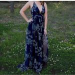 Luxxel Elegant Floral Navy Dress size L Photo 6