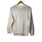 Vintage Exclusive Imports Knit Sweater‎ Pastel Diamond Pattern Women Size Medium White Photo 3