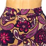 Ann Taylor  FACTORY tan/purples/pink paisley & floral corduroy skirt. Size 6. EUC Photo 1