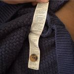 Fat Face Dark Blue Woven Knit Sweater with Buttons Women's 14 Plus Size Photo 8