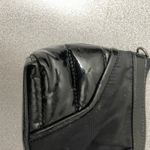 Burberry Cosmetics Bag Black Patent Leather Zip Travel Logo Womens Small *Flaw Photo 6