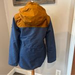 Picture Kate Organic Clothing Blue & Tan Zip Up Jacket w/ Hood Women’s Medium Photo 6