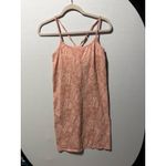 Pact Tropical Leaf Print Spaghetti Strap Mini Dress Coral Pink Size S Photo 1