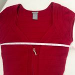 Charlotte Russe  Vibrant Red Front Zip Top in Size S Photo 3