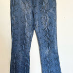 wilson's leather Wilson’s leather pelle studio leather blue snake embossed pants size 4 Photo 0