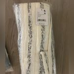 Free People NWT Ava pullover sz L ivory black combo sweater off shoulder Photo 1