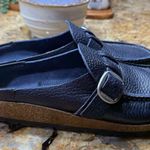 Birkenstock  size 7 worn once. Navy blue perfect condition  Photo 0