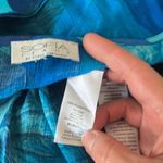 Tropical maxi wrap dress size XL ruffles cap sleeve vacation flowy Blue Photo 15