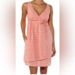 Patagonia Island hemp crossover Striped coral Sleeveless Dress Photo 1