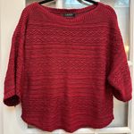Ralph Lauren Vintage LRL Lauren Y2K Texture Knit Red Wine Cropped Sweater Size M Photo 9