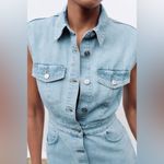 ZARA NWT SLEEVELESS Z1975 DENIM MINI DRESS Size Small Photo 6