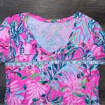 Lilly Pulitzer  Pink Blue Green Floral Long Sleeve Top Shirt Women’s Size Medium Photo 4