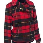 Thread & Supply Moto Jacket Lumberjack Plaid Vintage 1980’s Size Small Red Photo 0