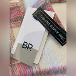 BP NWT NORDSTROM PLAID BRUSHED SHACKET IN IVORY-PINK PINKY PLAID Small Photo 8