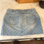 Rare Vintage monogrammed Michael Kors denim mini skirt Y2K light wash size 12 Photo 7