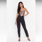 Nasty Gal The Stars Still Shine Metallic Strapless Bodysuit Photo 1
