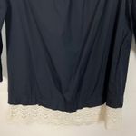 ZARA  Off-Shoulder Boho Blue Shift Crochet Hem Dress Size S Photo 7