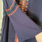 Miss Me  Womens Boho‎ Dress Size Small Navy Blue Bell Sleeves Flowy Fit Hippie Photo 4